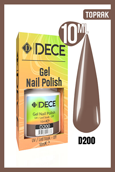 d dece Kalıcı Oje Uv Led D200 (KAHVE SERİSİ) 10ml