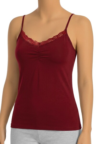 Öts Жіночий спортивний топ на бретельках з набіркою спереду (96% бавовна, 4% ...