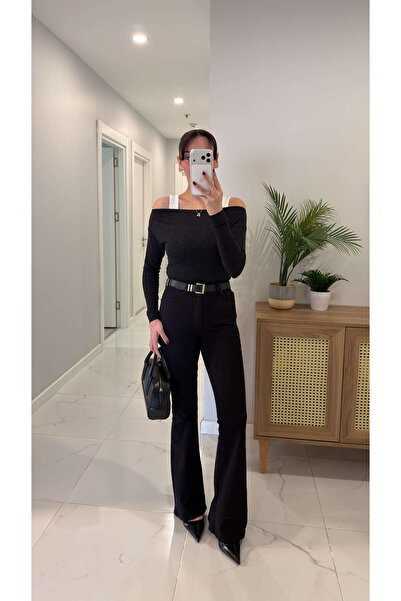 BİRCANÇİL ZR Konse Crne Zvonaste nogavice farmerke