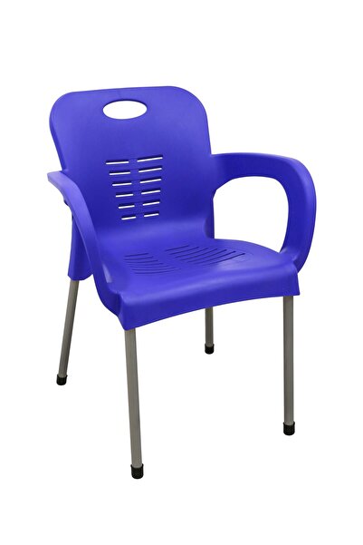 Mandella Nil Koltuk (2 Adet) Demir Ayaklı Mavi