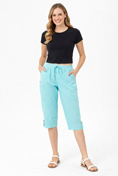 Heaven Ephesus Women's Linen Capri - Cotton Capri - 2040