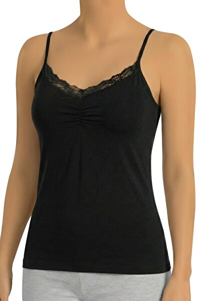 Öts قميص رياضي نسائي بحمالات وربطة أمامية (96% قطن - 4% إيلاستين)