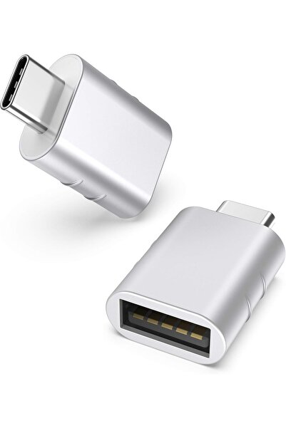 SYNTECH USB-C to USB 3.0 Adaptör 2’li Set Kompakt Gümüş Dönüştürücü Yüksek Pe...