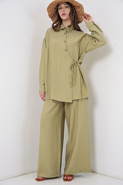 Hiccup BDART Σετ Τουνίκ-Παντελόνι με Λεπτομέρεια Δεσίματος και Γιακά Πουκαμίσου