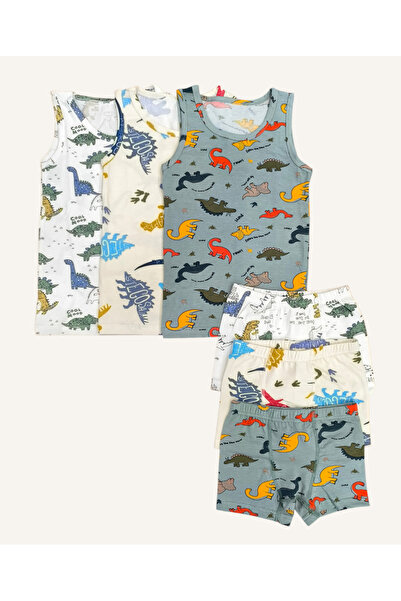 elmas kids 100% pamuk komad dečije majice sa tri dela i set od bokserice komada