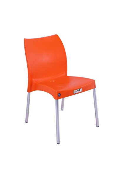 Mandella Nil Sandalye Alüminyum Ayaklı Turuncu