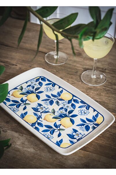 The Mia Odore Di Limone Rectangular Serving Tray 33X21 cm Odl0010