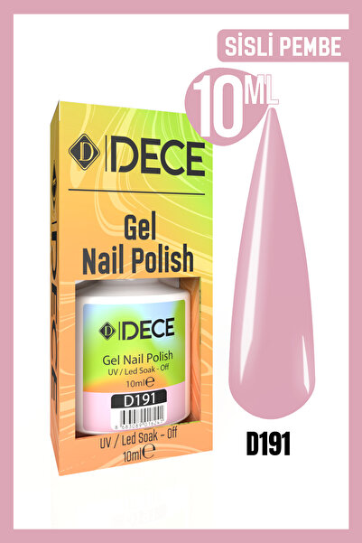 d dece Kalıcı Oje Uv Led D191 (PEMBE SERİSİ) 10ml