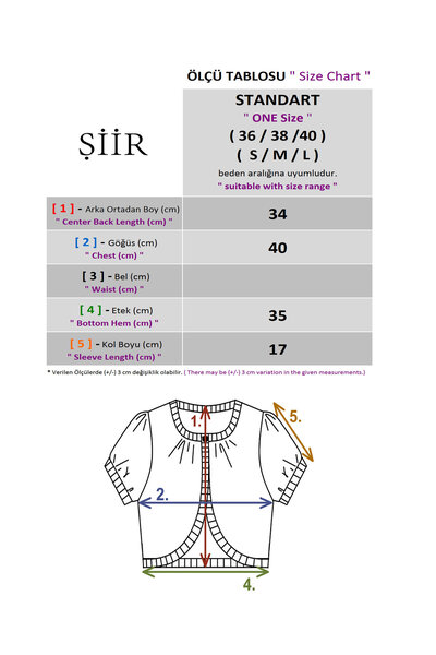 Şiir VURTA Slim Kalıp Oval Etek Şık Düğmeli Ajur Desenli Kısa Kollu Kısa Kadın Hırka & Bolero - Ekru