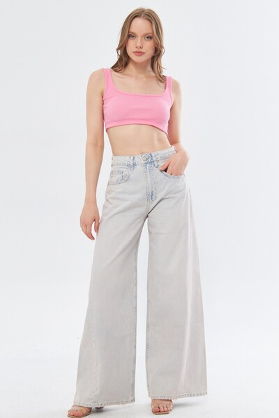 cracpot TREND Paça Yıpratmalı Süper Wideleg Jean