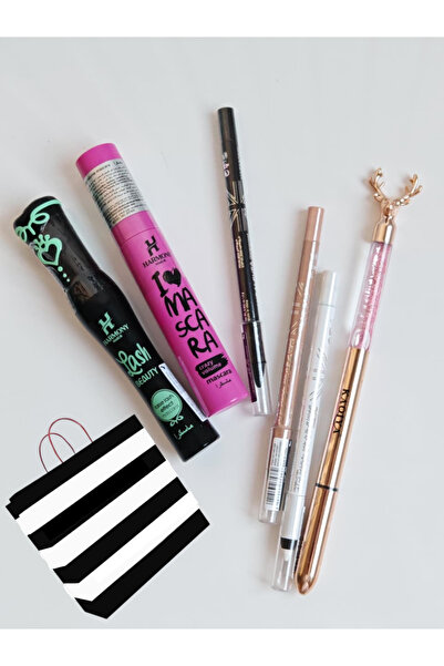 HARMONY MAKUB مجموعة هارموني 6 قطع 3 اقلام كحل بيج ابيض اسود + 2ماسكارا + ايل...