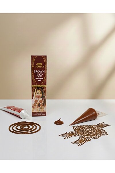 AKTAR Mumtaz Kahverengi Kına Dövmesi - Pemium Kalite - Uzun Süre Kalıcı Renkler
