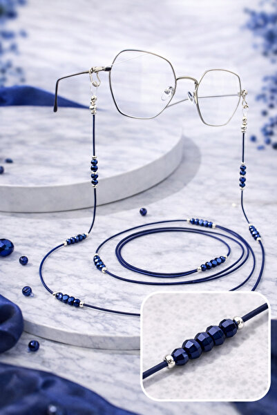 Optic Master Beaded eyeglass cord/chain - anthracite