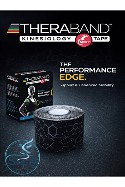 THERABAND TheraBand Kinesio Orthopedic Adhesive Tape - (5 cm x 5 m) - Black/G...