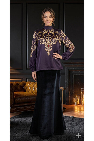 Muslima Wear Majesty Dark Burgundy Blouse
