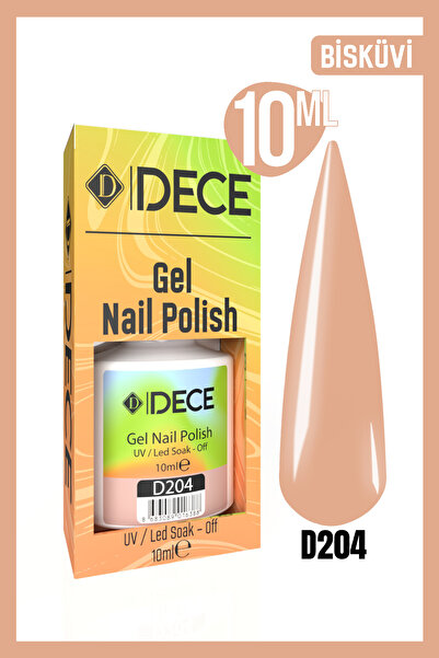 d dece Kalıcı Oje Uv Led D204 (KAHVE SERİSİ) 10ml