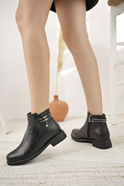 Belisse Nesil Shoes Bln 1701 Ghete de damă Black Stone