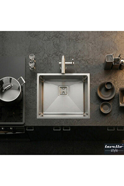 LAVELLO STYLE Elegante 4454 Pvd Kaplama Inox Paslanmaz Çelik Mutfak Evyesi, M...