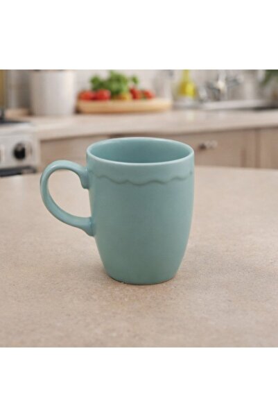 Gift Moda Minimal Wave Detailed Ceramic Coffee Cup