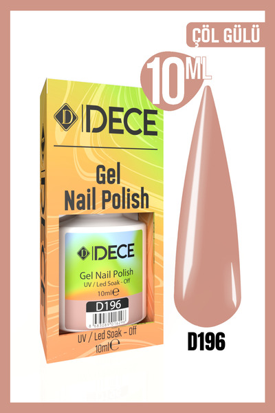d dece Kalıcı Oje Uv Led D196 (NUDE SERİSİ) 10ml