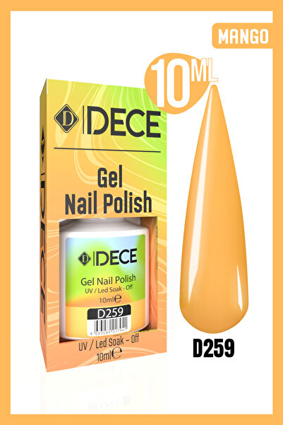 d dece Kalıcı Oje Uv Led D259 (TURUNCU SERİSİ) 10ml