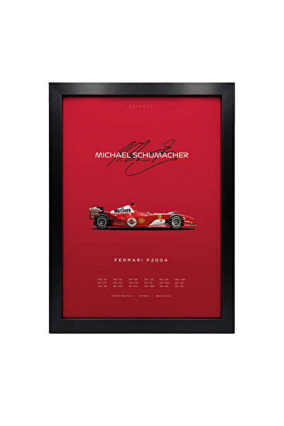 KAYNOCK Michael Schumacher Ferrari F2004 Poster Tablo F1 Formula 1 Dijital Ta...
