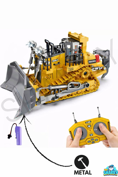 SHARKY Oyuncak 2.4GHz Uzaktan Kumandalı Işıklı Metal Alaşım Hareketli Kepçeli...