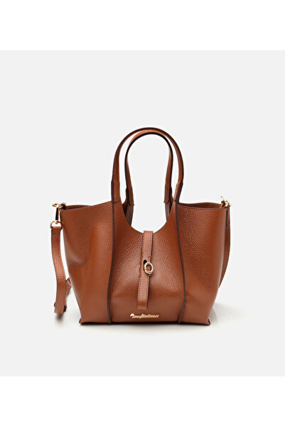 Hotiç Kadın Deri Taba Kilit Detaylı Tote Çanta