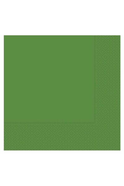 partidolu 16Pcs Plain Green Color Paper Party Napkins 33cm