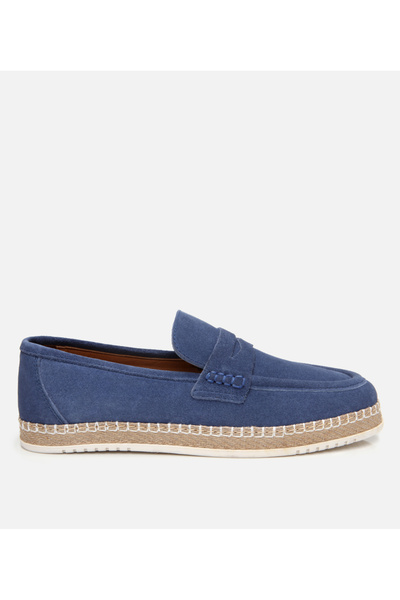 Hotiç Men's Suede Leather Blue Espadrilles