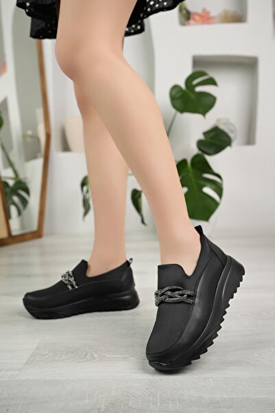 Nesil Shoes Pantofi de damă Wiss 1130 Black Stretch Stone