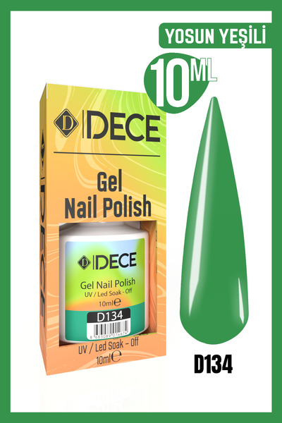 d dece Kalıcı Oje Uv Led D134 (YEŞİL SERİSİ) 10ml