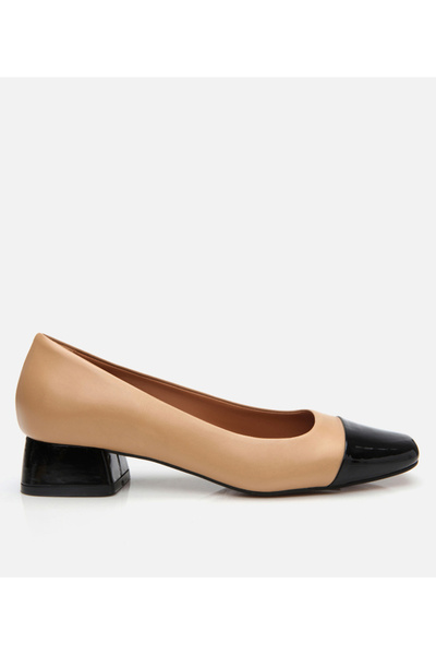 Hotiç Kadın Rugan Deri Siyah Babet