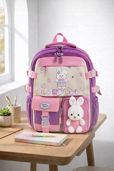 Roxbros Figurină pentru copii de iepure în stil coreean 180 °   Rucsac pentru...