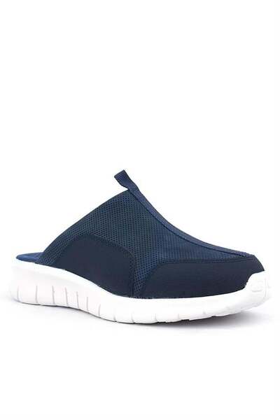Shoes Center Papuci sport confortabili din piele naturală medicală, albastru ...