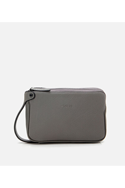 Hotiç Hakiki Deri Gri Erkek Çanta