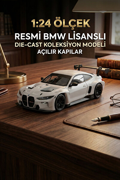 craftivio Motormax 1:24 BMW M4 GT3 Diecast Model Araba Lisanslı - Metal Kolek...