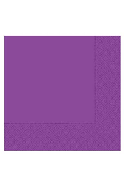 partidolu 16 Pieces Plain Purple Color Paper Party Napkin 33 cm