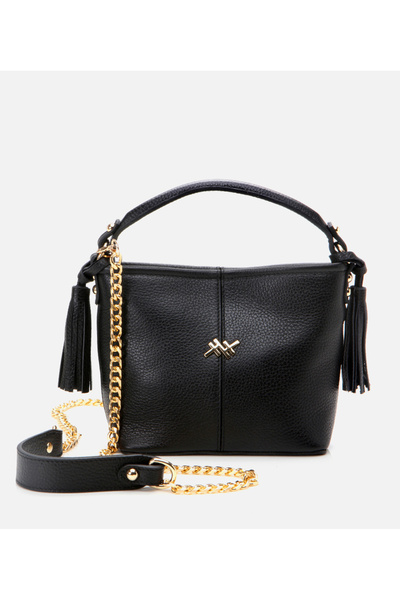 Hotiç Kadın Deri Siyah Mini (Çapraz) Çanta