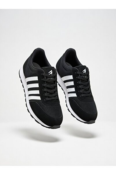 Rona Gifts Pánská černá bílá každodenní pohodlná podrážka Soft Light Flexibil...