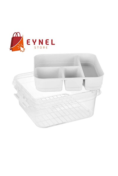 Eynel Organizator multifuncțional cu capac și compartimente - Depozitare pent...