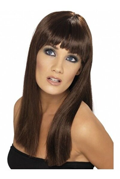 partidolu Кафява дълга парти перука