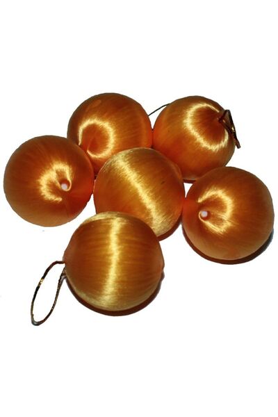 partidolu Minge Cici de Anul Nou cu Snur Luminos 6 Buc 3,5 cm Portocaliu