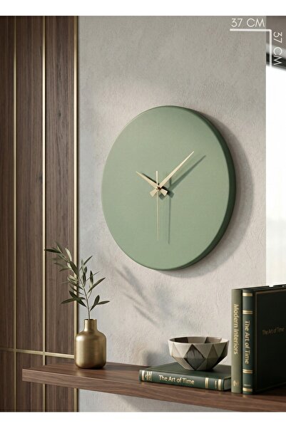 MOOCLOCK Round Model Modern Metal Sıvama Akar Sessiz Mekanizmalı Duvar Saati ...