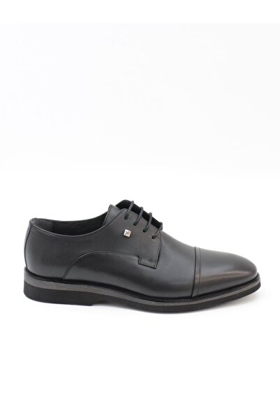 Fosco 3103 Black Genuine Leather Eva Sole Men's Shoes