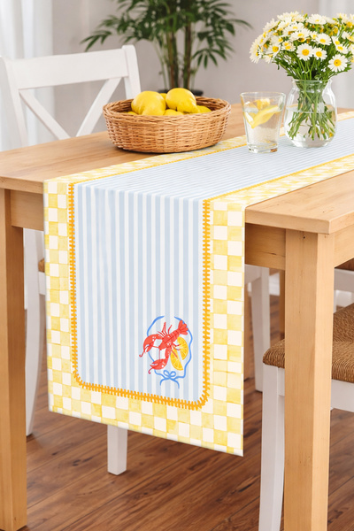 RİTMOHOME Jastog, morski, more, C Prugasto D Sa deznom obojen, trkač 40x140