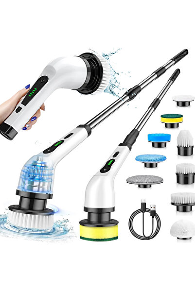 OEM Electric Rotating Brush for Cleaning, 9 Heads, 90 Minute Runtime, 400 RPM...