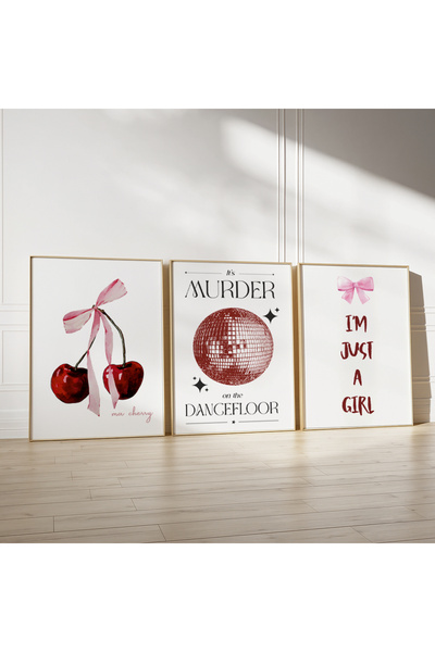 POSTER (ÇERÇEVESİZ) 3'lü Seti, Çerçevesiz Poster, Estetik Duvar Posteri Seti,