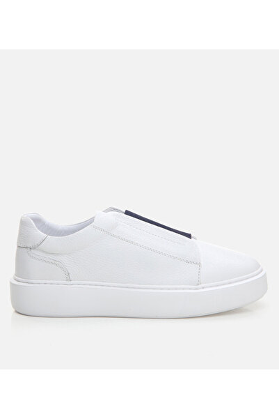 Hotiç Men's Leather White Casual Shoes