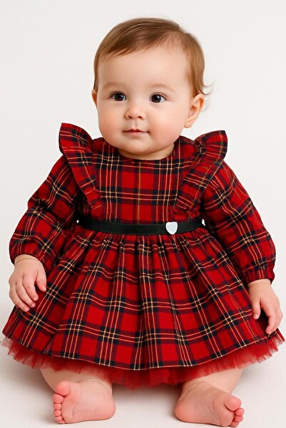 Cumino KIZ BEBEK 3743 ROUGELİNE ELBİSE